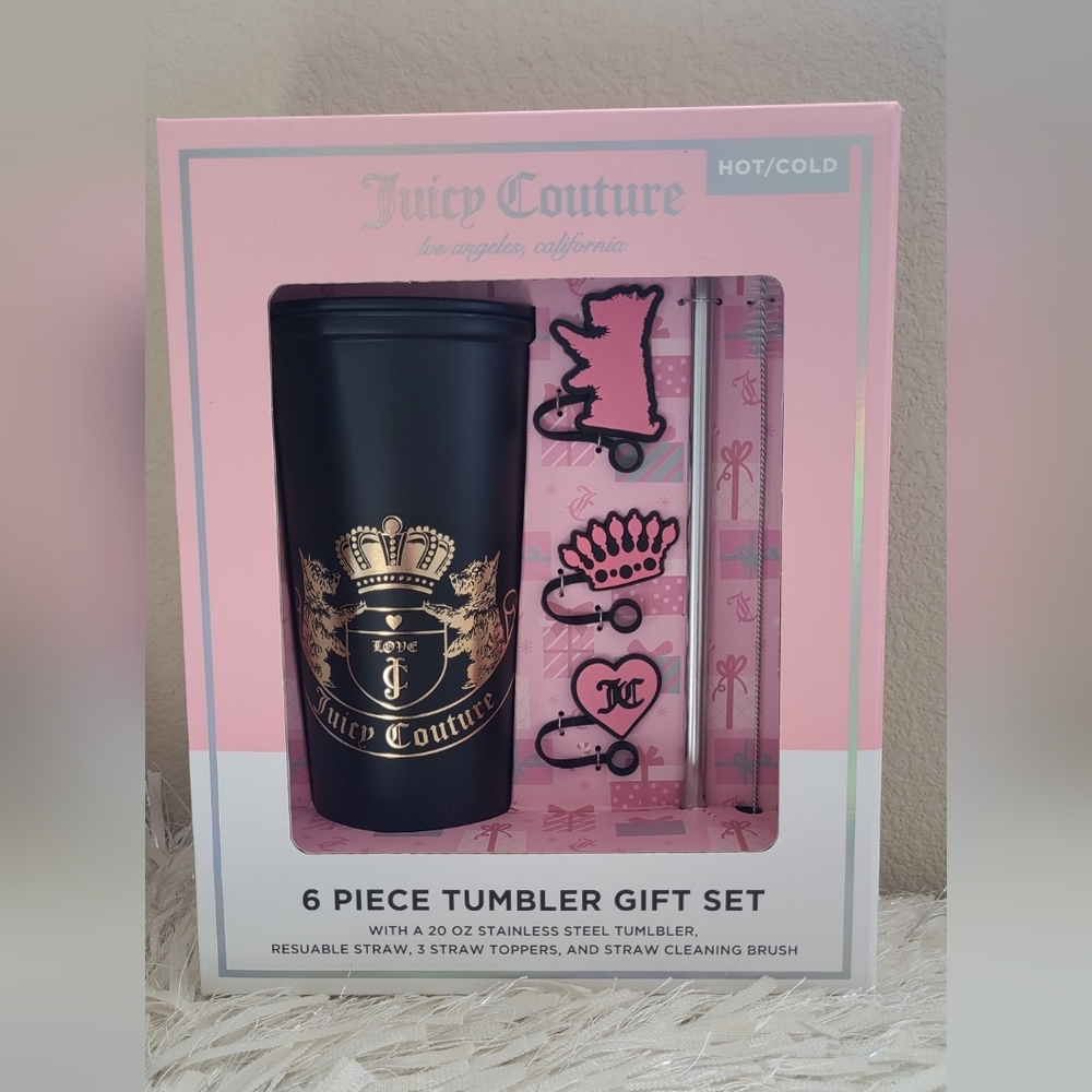 JUICY COUTURE 6 PIECE TUMBLER GIFT SET